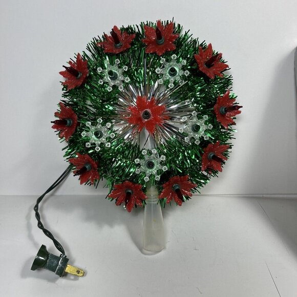 Illuminated Tree Topper Window Decor Christmas Wreath Universal Lights Tested - Picture 2 of 6